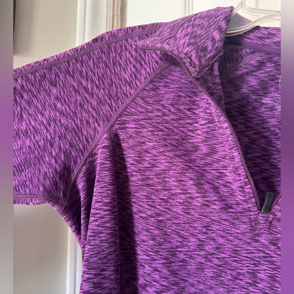 REI Women’s Pullover Heathered Purple Quarter-Zip size small - Picture 3 of 8